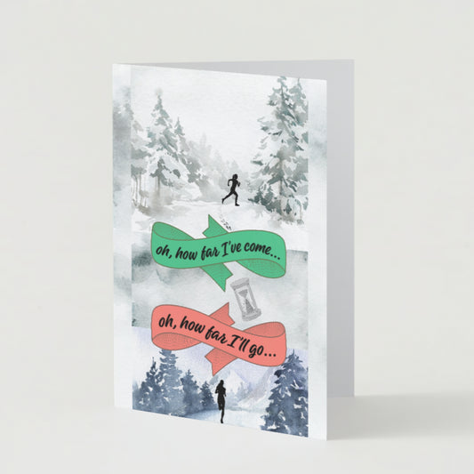 "How Far I've Come, How Far I'll Go" Greeting Card (As-Is or Custom) | Inspirational, Encouraging, Motivational & Uplifting | Perfect Gift for Students, Dream Chasers, Graduation, Career Milestones, Friends, Family & Loved Ones